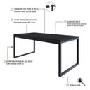 Ver imagem 5 de Mesa de Jantar Yon 200CMX90CMX77 cm Preto