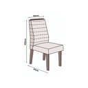 Ver imagem 5 de Conjunto: Mesa Sala Jantar Itália Tampo Madeirado C/ Vidro Curvo 136x136cm e 8 Cadeiras Ondina