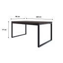Ver imagem 3 de Mesa de Jantar Yon 160cm x90cm x77 cm Marrom/Terracota/Preta