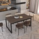 Ver imagem 6 de Mesa de Jantar Yon 160cm x90cm x77 cm Marrom/Terracota/Preta