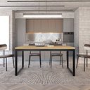 Ver imagem 3 de Mesa de Jantar Yon 160cm x90cm x77 cm Marrom/Vermont Oak/Preto