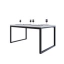 Ver imagem 4 de Mesa de Jantar Yon 160cm x90cm x77 cm Branco/Preto