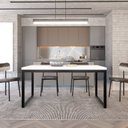 Ver imagem 2 de Mesa de Jantar Yon 160cm x90cm x77 cm Branco/Preto