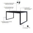 Ver imagem 5 de Mesa de Jantar Yon 160cm x90cm x77 cm Preto