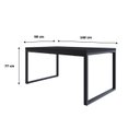Ver imagem 3 de Mesa de Jantar Yon 160cm x90cm x77 cm Preto