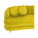 Ver imagem 5 de Sofá Curvo 3 Lugares Orgânico Sala Recepção Escritório Decorativo Luxo Panamá 185cm Suede