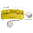 Ver imagem 4 de Sofá Curvo 3 Lugares Orgânico Sala Recepção Escritório Decorativo Luxo Panamá 185cm Suede