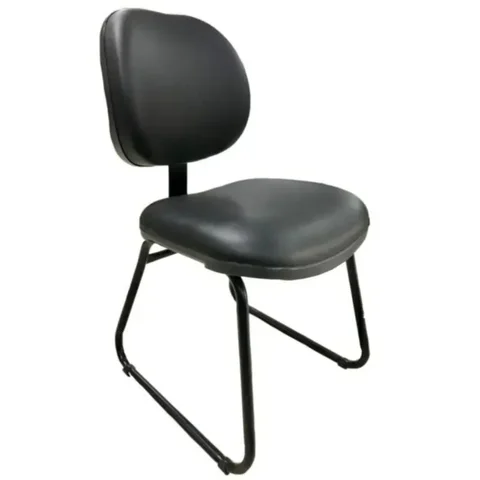 Cadeira Executiva Lisa Base Trapézio – Corino Preto