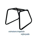 Ver imagem 4 de Cadeira Executiva Lisa Base Trapézio – Corino Preto