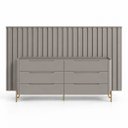 Ver imagem 2 de Kit Smart com Cômoda Bend Principal Incolar Grigio Metal Dourado