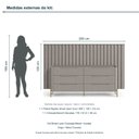 Ver imagem 3 de Kit Smart com Cômoda Bend Principal Incolar Grigio Metal Dourado