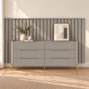 Ver imagem 1 de Kit Smart com Cômoda Bend Principal Incolar Grigio Metal Dourado