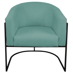 Kit 02 Poltronas Luiza Base de Ferro Preto Factor Preto e Linho - ADJ Decor POLTRONA KIT 2 , KIT 2 P - 9