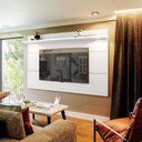 Ver imagem 1 de Painel Suspenso Dubai p/TV50" c/Luz LED e Prateleira Branco