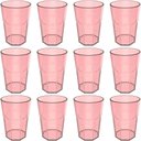 Ver imagem 1 de Kit 12 Copos Plásticos Rosa Quartzo 400ml Água Suco Bebidas ou Translúcido