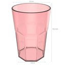 Ver imagem 3 de Kit 12 Copos Plásticos Rosa Quartzo 400ml Água Suco Bebidas ou Translúcido