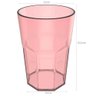 Kit 12 Copos Plásticos Rosa Quartzo 400ml Água Suco Bebidas ou Translúcido - 3
