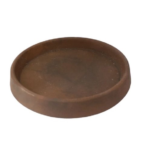 Prato Redondo para Vaso de Plantas 30 Aço Corten - Japi
