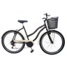 Bicicleta Aro 26 Feminina Retro Beach - 6 Marcha - Com Cesta creme - 4
