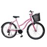 Bicicleta Aro 26 Feminina Retro Beach - 6 Marcha - Com Cesta creme - 1