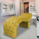 Ver imagem 2 de Maca Estética Estofada Reclinável Ergonômica Suede Sabrina Cor:amarelo
