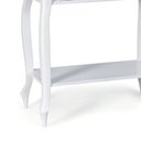 Ver imagem 3 de Bancada Aparador Mini Lavabo 1 Gaveta Pés Luiz Xv Dália 3062 Linz Móveis - Branco/imbuia Glazer
