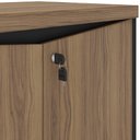 Ver imagem 7 de Balcão para Escritório 04 Portas 160cm com Chaves Unik A02 Nogal Preto - Lyam Decor