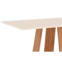 Ver imagem 4 de Sala de Jantar Lins com Tampo Reto 160x90cm e 6 Cadeiras Malu Nature Marrom Amêndoa