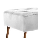 Ver imagem 3 de Banco Estofado Rubi 1,20m Suede Branco - Clique Decorações