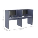 Ver imagem 3 de Call Center para Trabalho Guiche 2 Lugares Grecia Azul 205cm Azul Casah