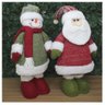 Dupla Boneco De Natal Papai Noel Boneco De Neve 42cm - 4