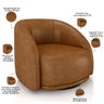 Kit 02 Poltronas Decorativa Giratória Angelina M03 Corano Whisky - Lyam Decor - 4
