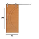 Ver imagem 3 de Porta Correr 11 Trilho Soft Aparente Puxador Tubo 60cm 92cm x 210cm Concept Rodam Abertura Direita Marrom