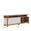 Ver imagem 4 de Rack Bancada Jurerê 1.8 Freijó Off White Matte com Mesa de Centro Jeri Off White Freijó - Colibri