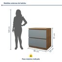 Ver imagem 3 de Balcão 1 Porta 1 Gaveta com Rodapé 80 Cm 100% Mdf Rainha