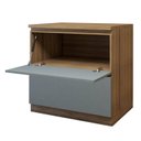 Ver imagem 4 de Balcão 1 Porta 1 Gaveta com Rodapé 80 cm 100% MDF Rainha Verde/Nature