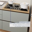 Ver imagem 5 de Balcão 1 Porta 1 Gaveta com Rodapé 80 cm 100% MDF Rainha Verde/Nature