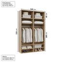 Ver imagem 4 de Guarda-Roupa 4 Módulos 8 Portas 6 Prateleiras Frame CabeCasa MadeiraOriginals