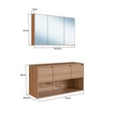 Ver imagem 4 de Conjunto para Banheiro Lavínia 110cm com Espelheira sem Cuba Mel - Faema Móveis
