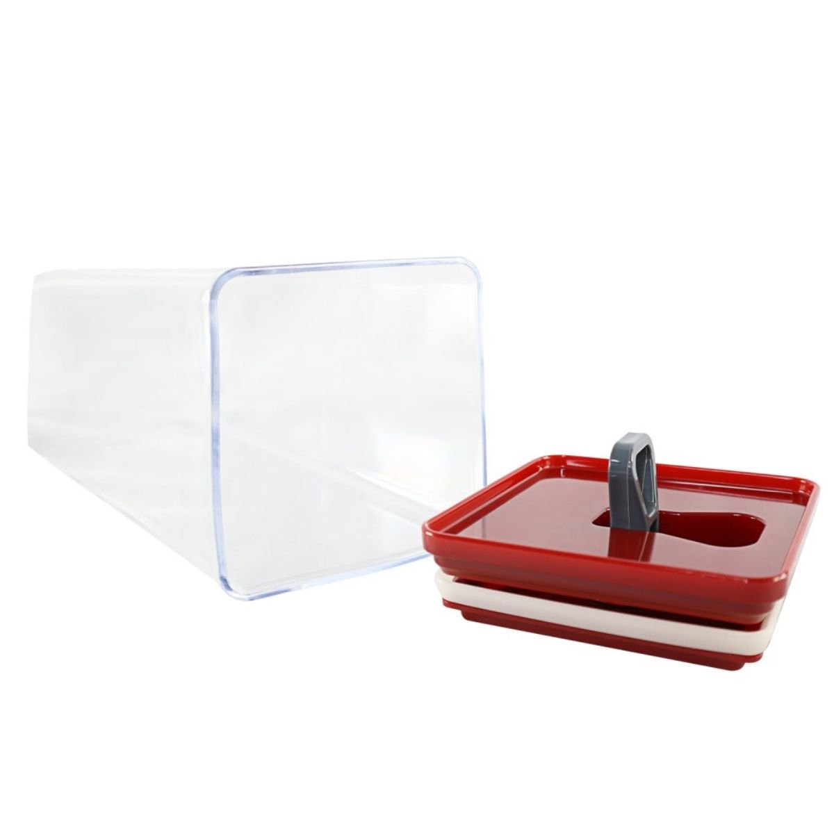 Kit Organizador Hermético Dubai com 3 Potes – Praticidade e Organização para Sua Cozinha Cor:vermelh - 6