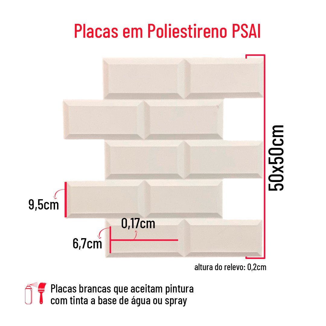 Kit 18 Placas Painel Decorativo Revestimento Parede 50cmx50cm Tendência Cozinha Azulejo 3d Pvc - 2