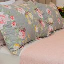 Ver imagem 4 de Kit Colcha Solteiro Bouti Cobre Leito Estampado 2 Peças Cor:Camélia