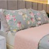Kit Colcha Solteiro Bouti Cobre Leito Estampado 2 Peças Cor:Camélia - 5