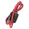 Kit 10 Cabos PP Tecido Vermelho Plug Interruptor Pretos 2M Atelier Luz Cabos PP Tecido Vermelho Plug - 2