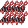 Kit 10 Cabos PP Tecido Vermelho Plug Interruptor Pretos 2M Atelier Luz Cabos PP Tecido Vermelho Plug - 1