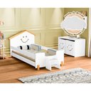 Ver imagem 1 de Cama Solteiro Infant Alegra Branca e Amêndoa Luminária Led Branco