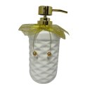 Ver imagem 1 de Porta sabonete líquido branco de cerâmica com trabalhado