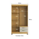 Ver imagem 4 de Guarda-Roupa 4 Portas e 2 Gavetas RP2426 Bege/Ipê/Cristalo