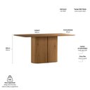 Ver imagem 3 de Mesa de Jantar 6 Lugares 1,60m x 0,90m 100% MDF Design Curvo Serena Cor:Cinamomo