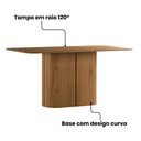 Ver imagem 4 de Mesa de Jantar 6 Lugares 1,60m x 0,90m 100% MDF Design Curvo Serena Cor:Cinamomo